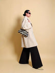 Cappotto sartoriale in lana e alpaca color panna
