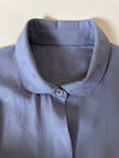 Camicia in seta Jacquard gray con logo YSL allover