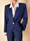 Camicia bianca Andrea Mare vintage in cotone con maxi tasche e bottoni in madreperla