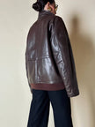 Giacca/bomber aviator in pelle testa di moro “Belfe & Belfe”