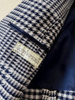 Blazer vintage Gianni Versace in lana jacquard fantasia principe di Galles