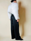 Bolero in marabù bianco