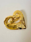 Spilla cuore oro in stile art déco “Yves Saint Laurent”