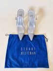Slingback vintage a punta in plexi e strass argento Stuart Weitzman