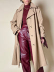 Trench oversize in gabardine color cammello