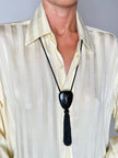 Collana vintage Yves Saint Laurent con pendente nappa couture – gioiello diffusore di aroma