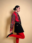 Camicia in taffetà di seta fantasia tartan 