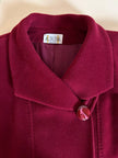 Cappotto Doppiopetto Vintage Arpa in Lana Borgogna – Lanificio G.B. Conte