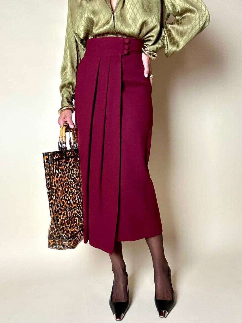 Clever Carriage Co. Tote-Bag aus leopardenmuster-PVC mit Griffen aus echtem Bambus