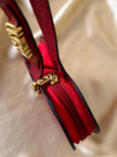 Mini bag a forma di cuore in pelle rossa “Moschino”