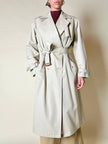 Trench in gabardine color corda con interno in lana rimovibile “Hazard”