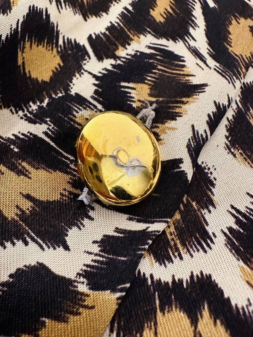 Camicia leopardata con bottoni dorati  “Nara Camicie”
