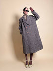 Cappotto Elena Miròin lana boutonné con motivo spinato