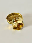 Anello Yves Saint Laurent Arty Ring con cabochon blu effetto Lapislazzuli