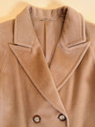 Cappotto doppiopetto in drap di lana cammello 