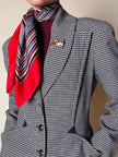 Blazer sciancrato in lana pied de poule “Rifat Ozbek”