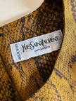 Blusa Yves Saint Laurent in pura seta color topazio con stampa pitone