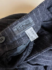 Tailleur gessato giacca/pantalone in lana grigio antracite “Antonio Fusco”