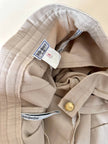 Bermuda Yves Saint Laurent in cotone color sabbia con bottoni dorati con logo YSL
