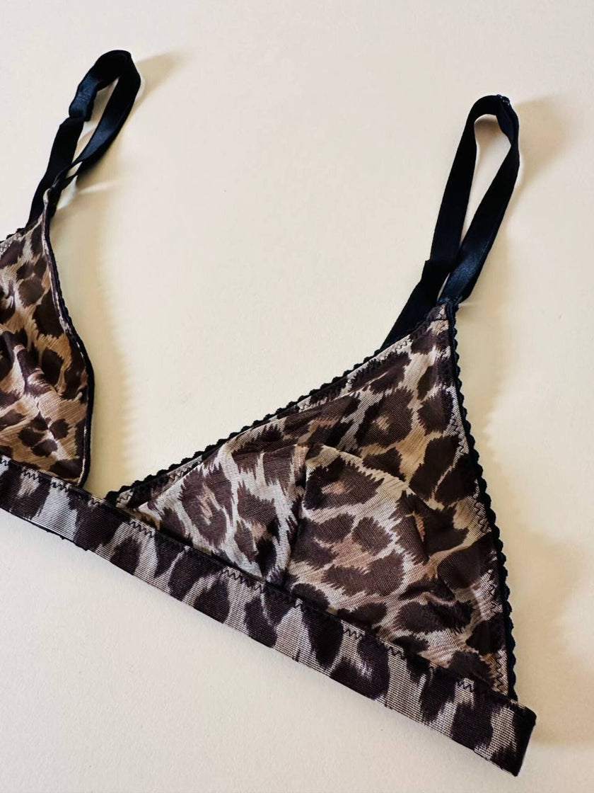 Reggiseno leopardato in rete elastica “Dolce & Gabbana”