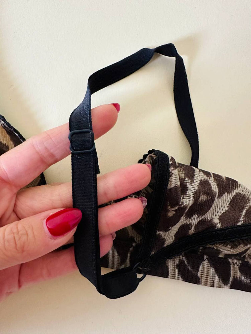 Reggiseno leopardato in rete elastica “Dolce & Gabbana”