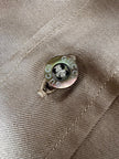 Vintage Gucci dove-grey silk shirt with mother-of-pearl buttons and French cuffs
