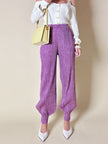 Pantalone lilla micro plissé moldello harem “Pleats Please