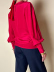 Blusa Yves Saint Laurent Variation in pura seta rossa