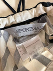 Gonna lunga Sportmax vintage in cotone jacquard a righe nere