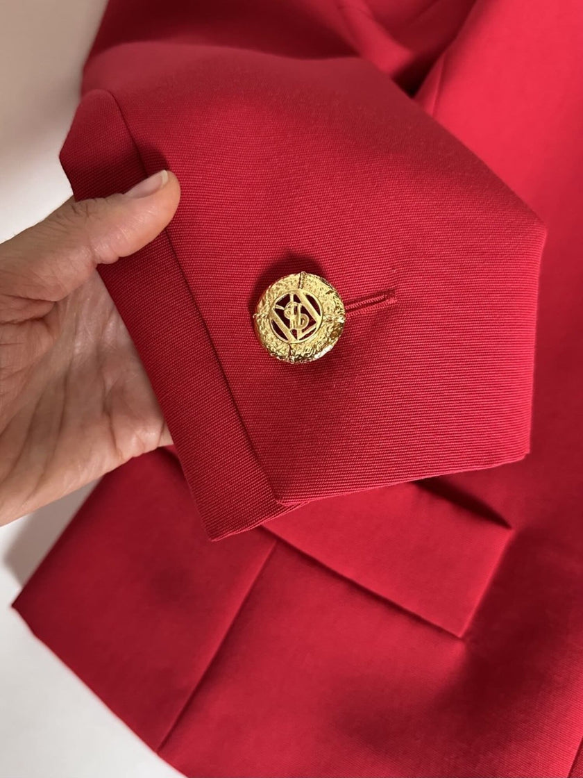 Blazer vintage Yves Saint Laurent Variation in rasato di lana rossa