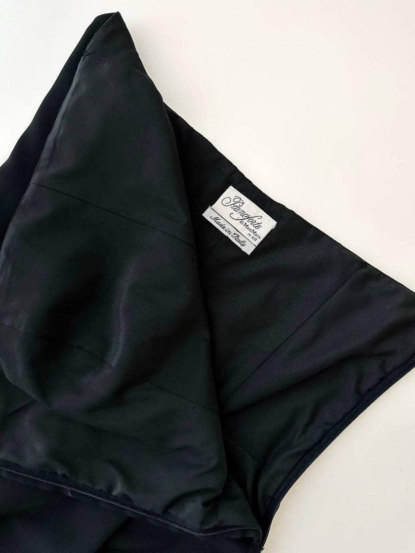 Jumpsuit vintage Pianoforte di Max Mara in crepe chine nero