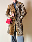 Cappotto leopardato in eco cavallino