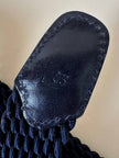 Cintura intrecciata blu navy con stemma delle Repubbliche Marinare