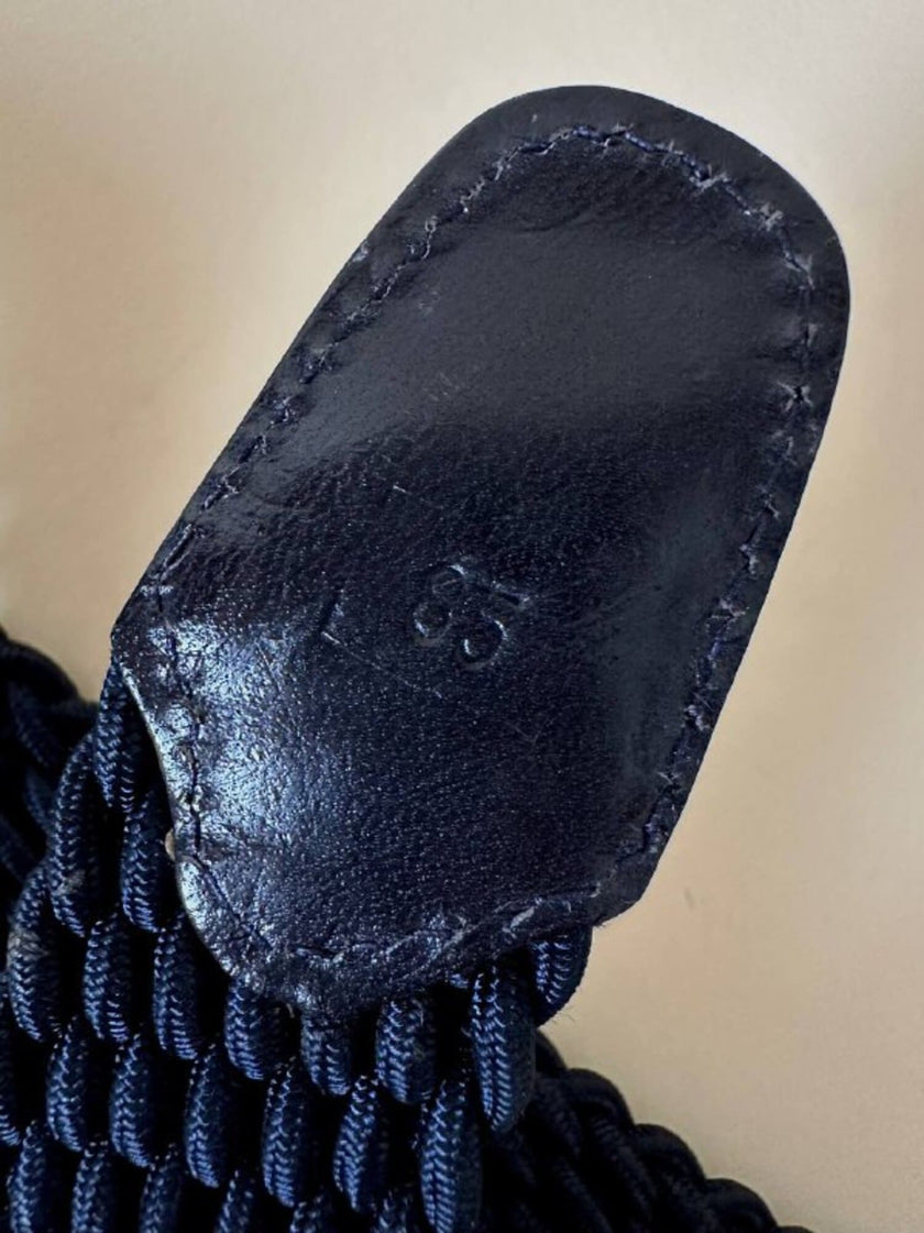 Cintura intrecciata blu navy con stemma delle Repubbliche Marinare