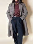 Cappotto Elena Miròin lana boutonné con motivo spinato