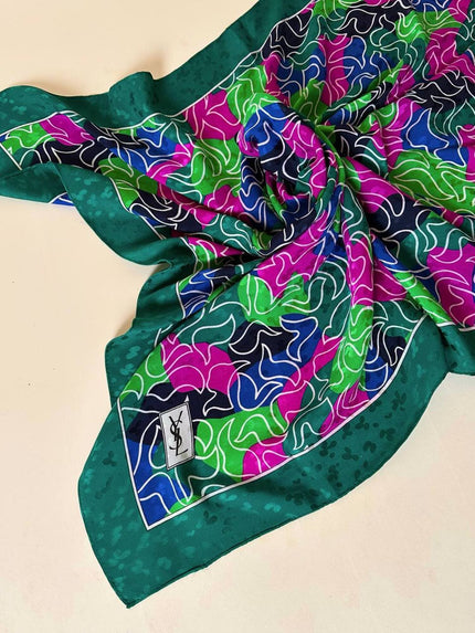 Foulard fantasia floreale multicolor “Yves Saint Laurent”