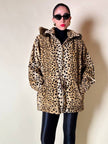 “Yves Saint Laurent” faux fur leopard print parka