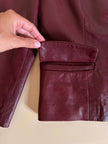Giacca in pelle bordeaux Vera Pelle