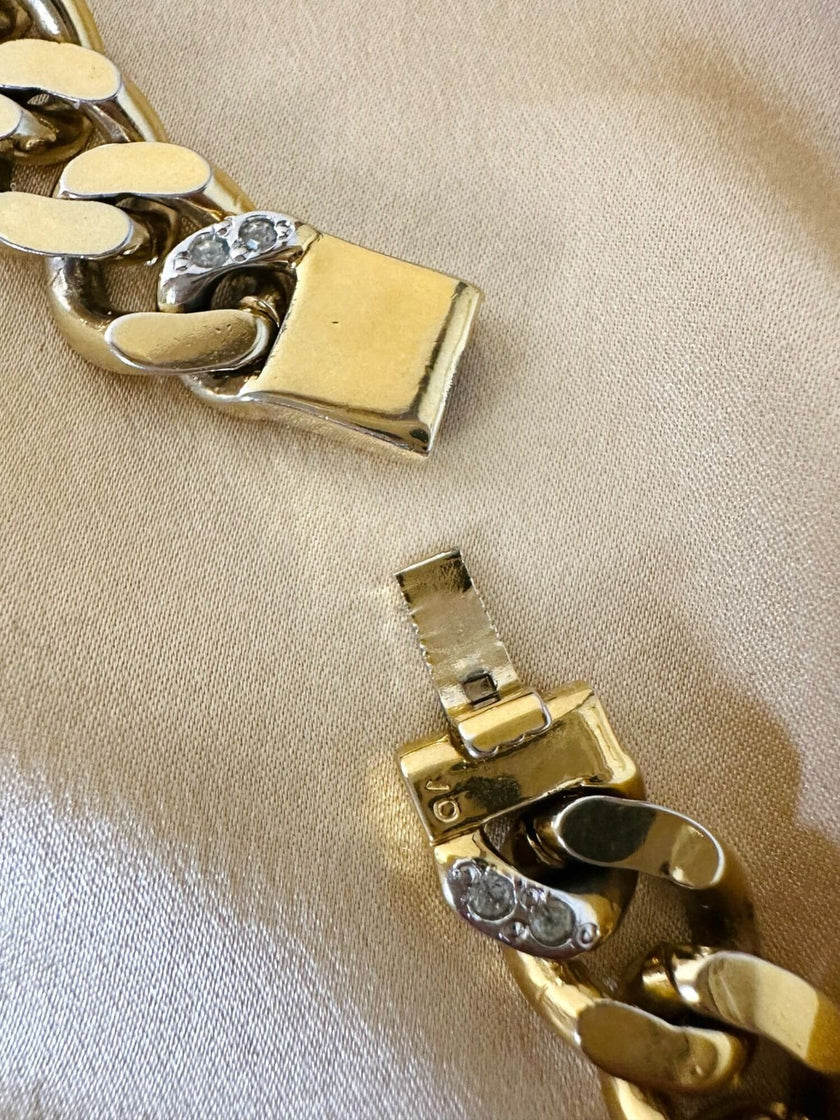 Collier in catena diamantata con pietre sintetiche multicolor “Vogue”