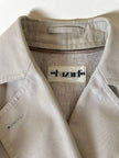 Trench in gabardine color corda con interno in lana rimovibile “Hazard”