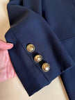 Blazer doppiopetto blu navy con bottoni dorati Grazia Bagnaresi