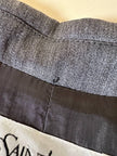 Blazer doppiopetto in rasato di lana grigio “Yves Saint Laurent”