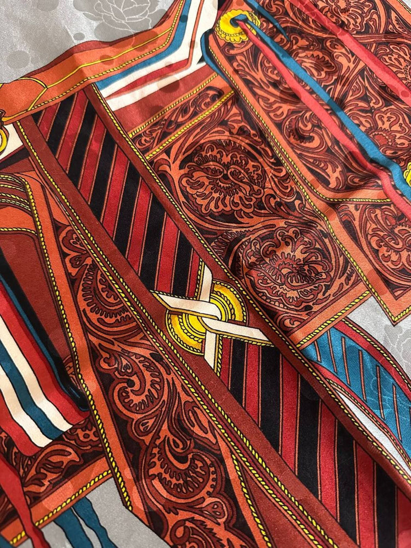 Foulard Gucci in seta jacquard fantasia sella
