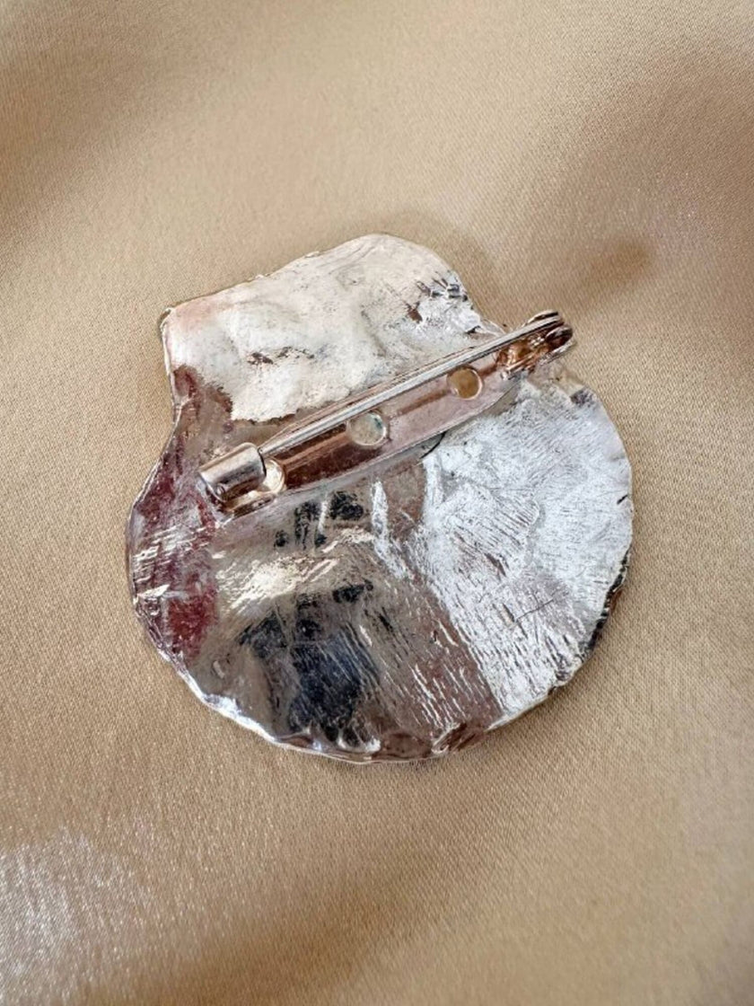 Spilla argento a forma di capasanta