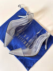 Slingback vintage a punta in plexi e strass argento Stuart Weitzman