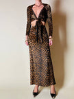 Gonna lunga con top in coordinato in velluto animalier “Roman’s”