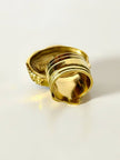 Anello Yves Saint Laurent Arty Ring con cabochon blu effetto Lapislazzuli