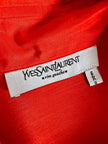 Camicia Yves Saint Laurent in pura seta rosso aragosta con pettorina