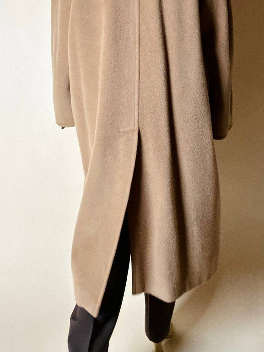 Vintage-Mantel von Marina Basic aus Kamelhaar-Woll-Kaschmir-Mix