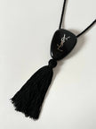 Collana vintage Yves Saint Laurent con pendente nappa couture – gioiello diffusore di aroma